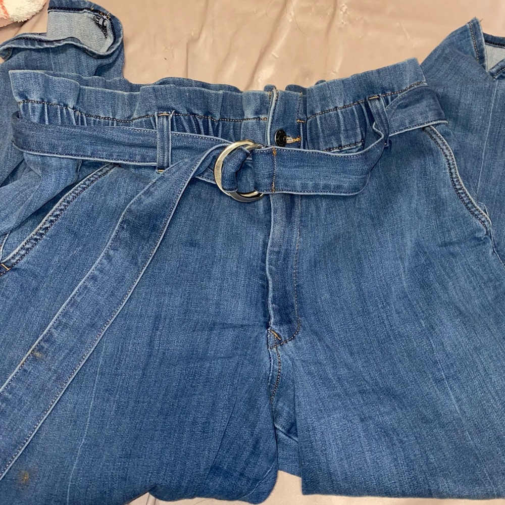 Express paper bag waist jeans.